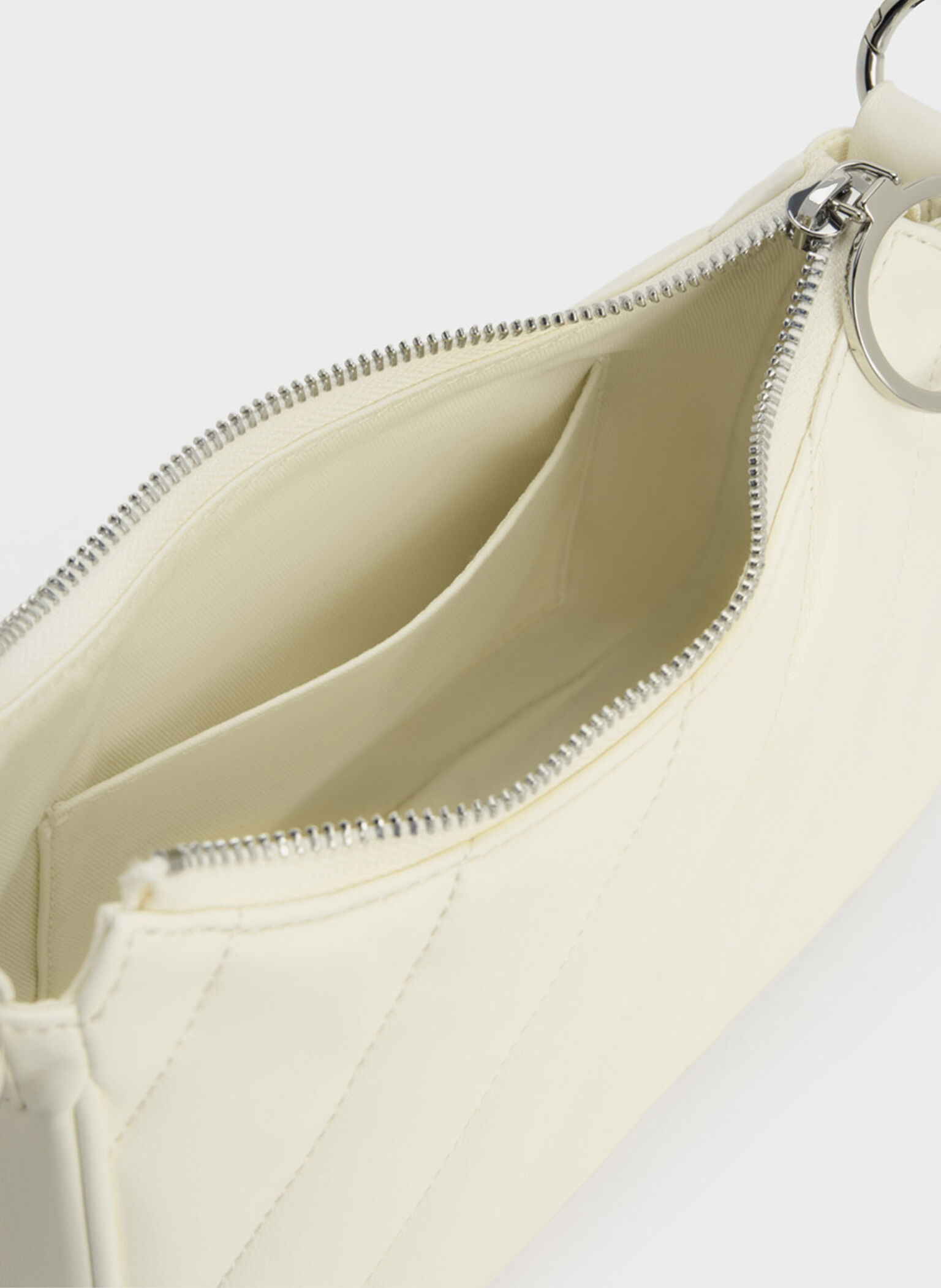 Philomena Puffy Chain-Strap Crossbody Bag, Cream, hi-res