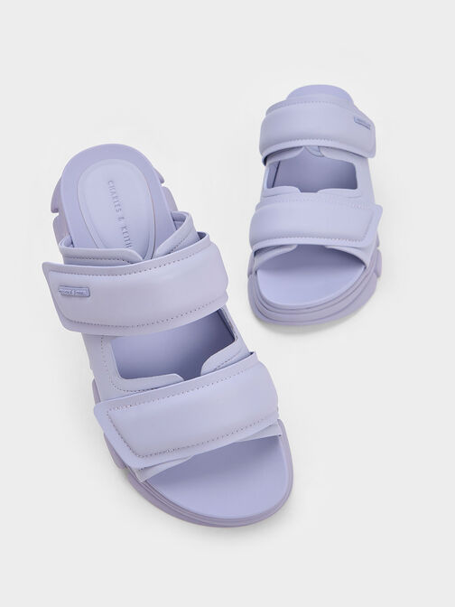 Dash Double Strap Slides, Lilac, hi-res