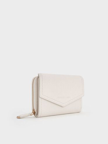 Stitch Trim Envelope Wallet, Cream, hi-res