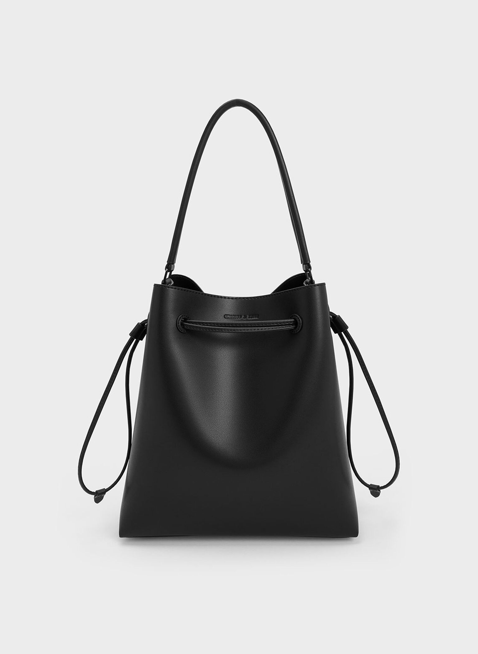 Bellamy Drawstring Hobo Bag, Jet Black, hi-res