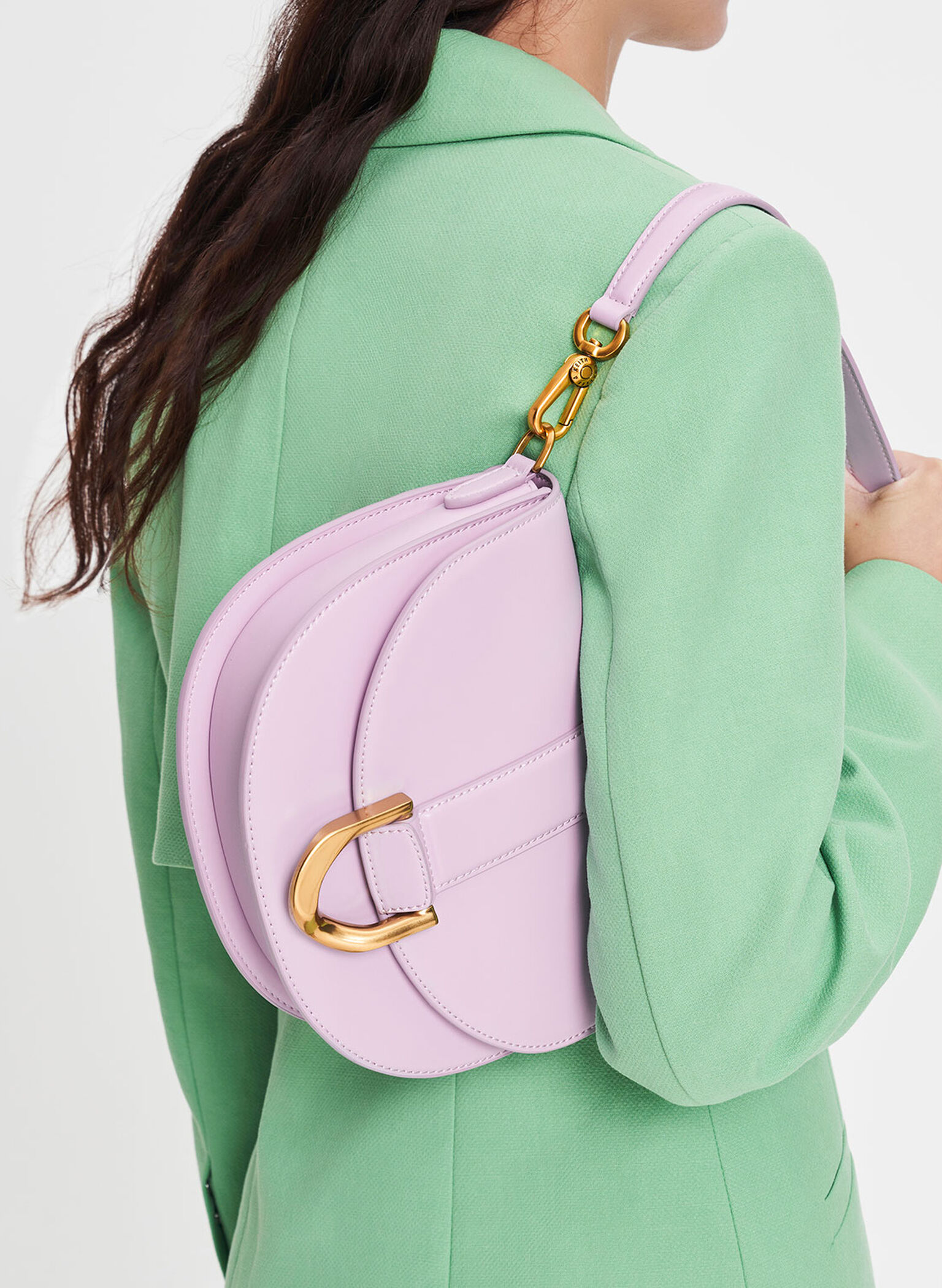 Gabine Saddle Bag, Lilac, hi-res