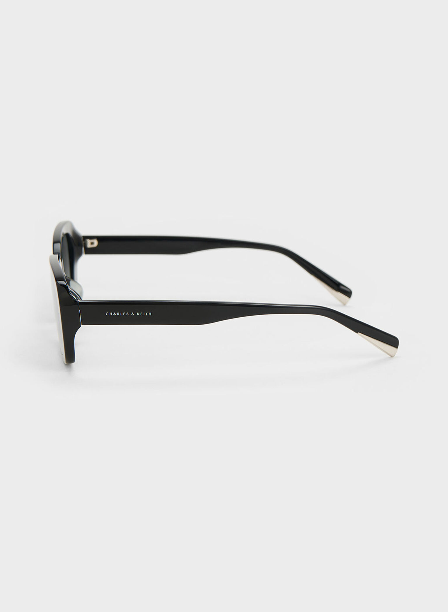 Rectangular Recycled Acetate Sunglasses, Black, hi-res