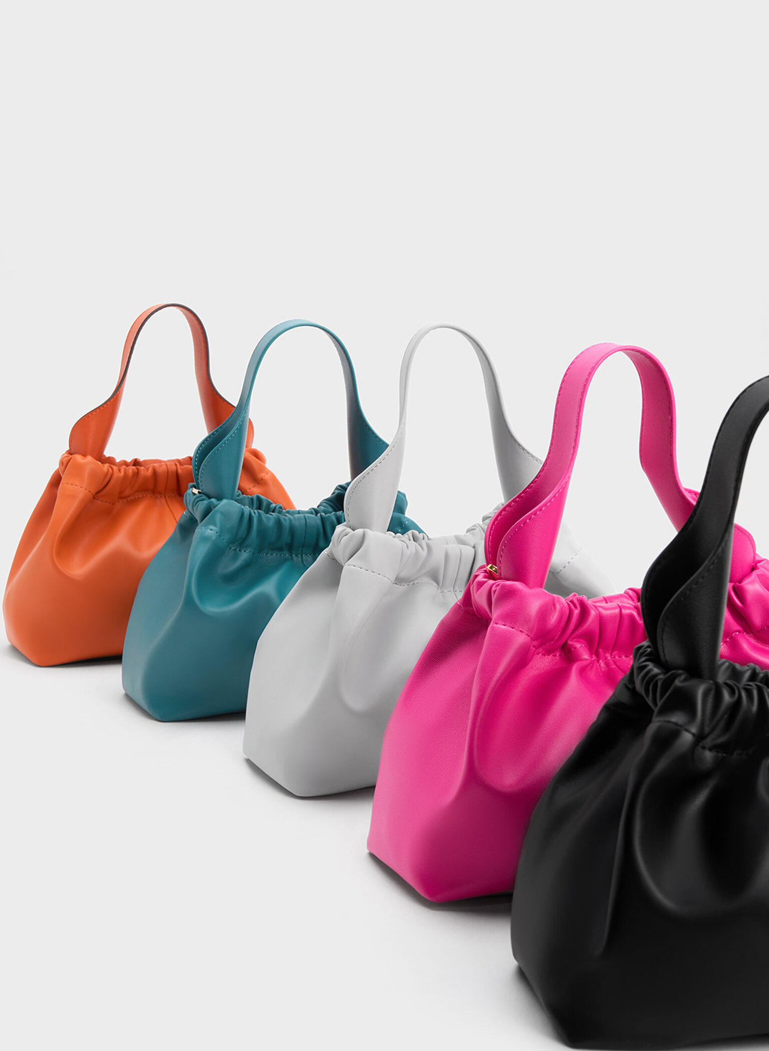 Ally Ruched Slouchy Bag, Fuchsia, hi-res