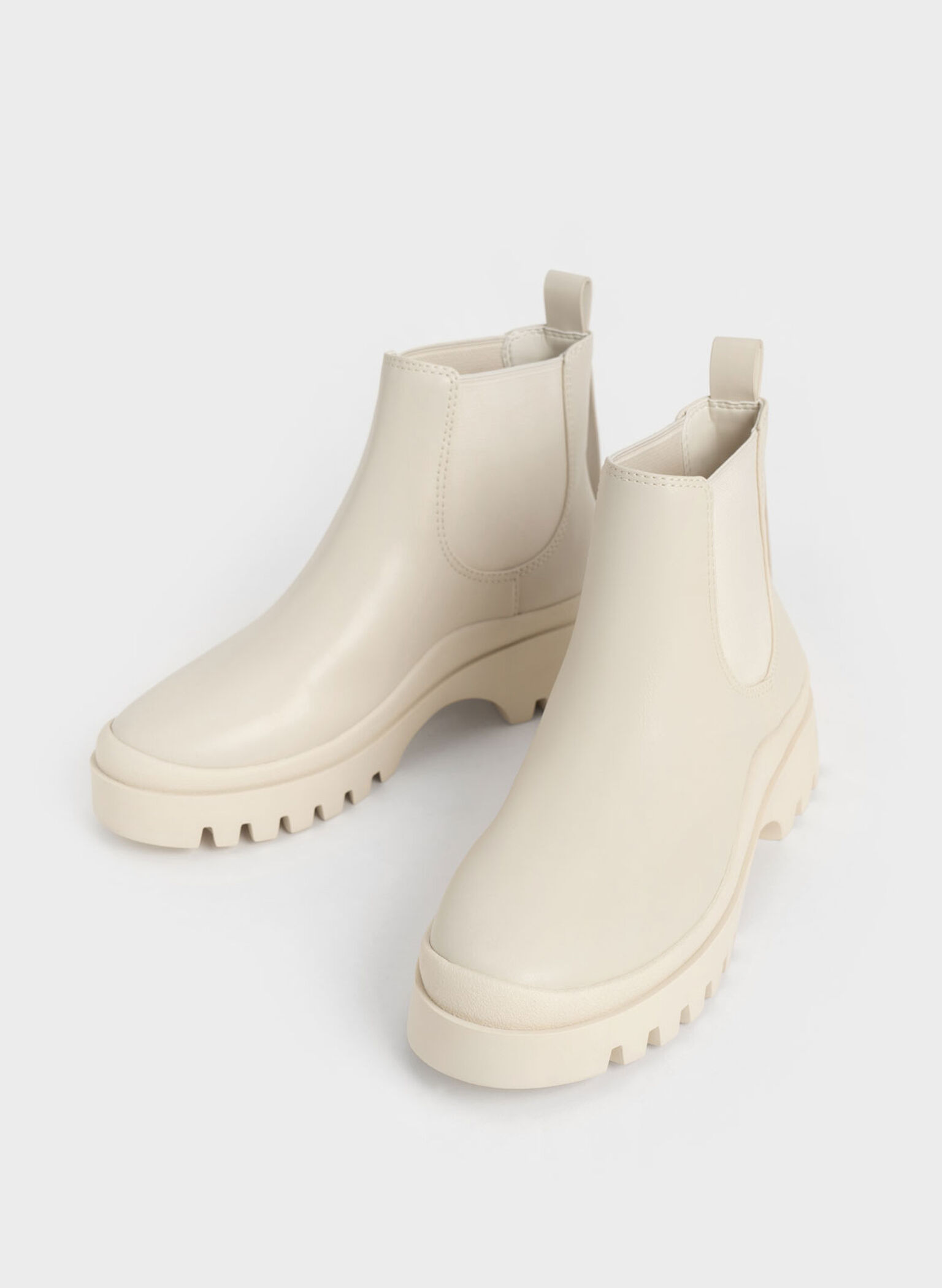 Extended Pull Tab Chelsea Boots, Chalk, hi-res