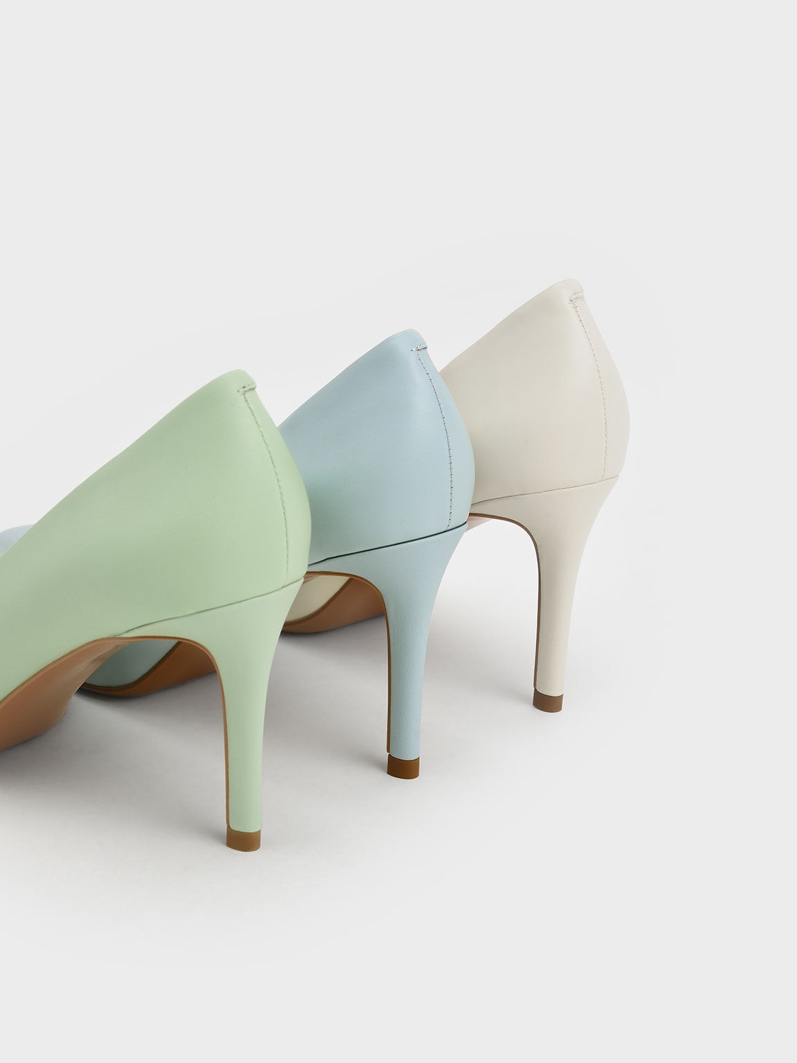 Pointed Toe Stiletto Pumps, Sage Green, hi-res