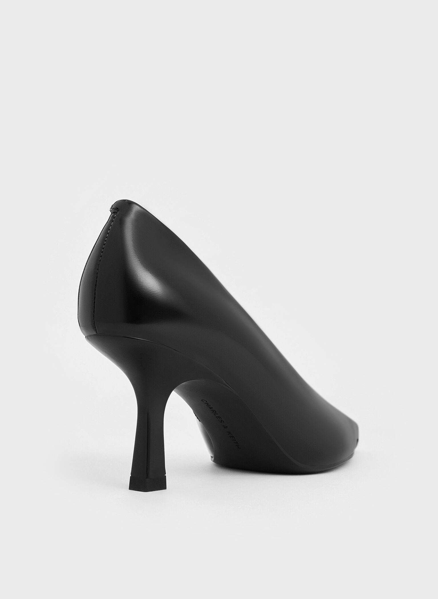 Pointed-Toe Kitten-Heel Pumps, Black Box, hi-res