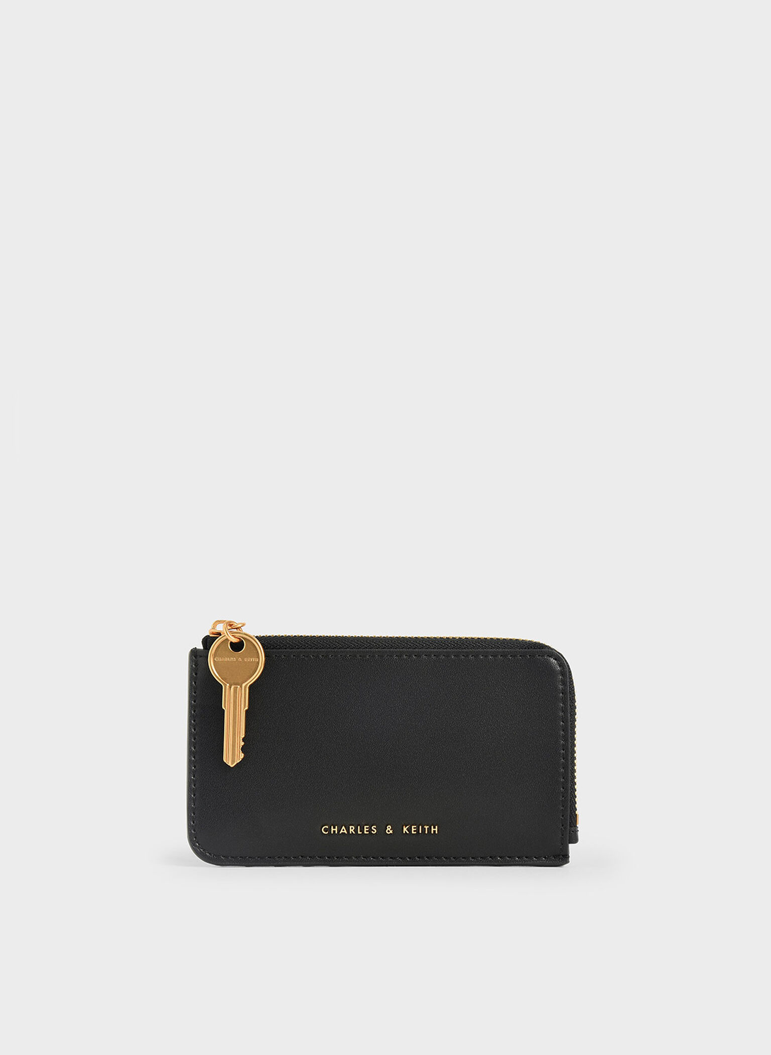 Lane Key Zip-Around Wallet, Black, hi-res