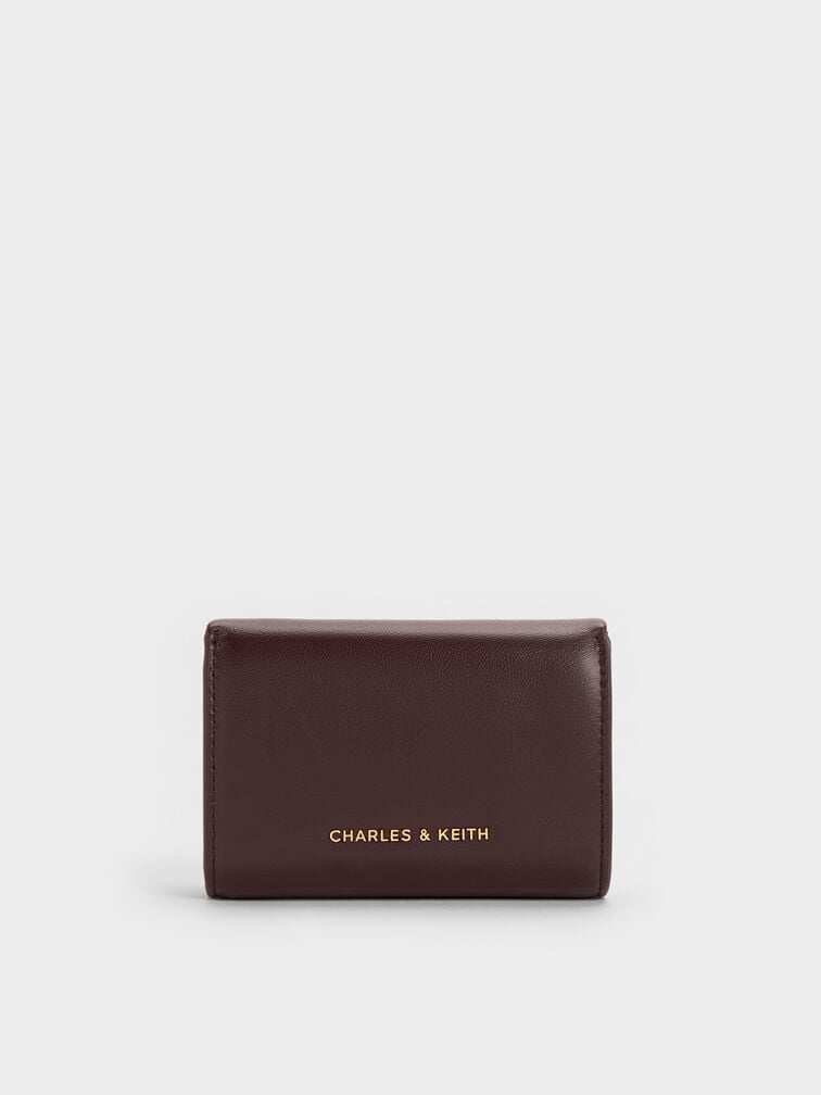 Lilibet Metallic-Accent Chain-Strap Wallet, Plum, hi-res