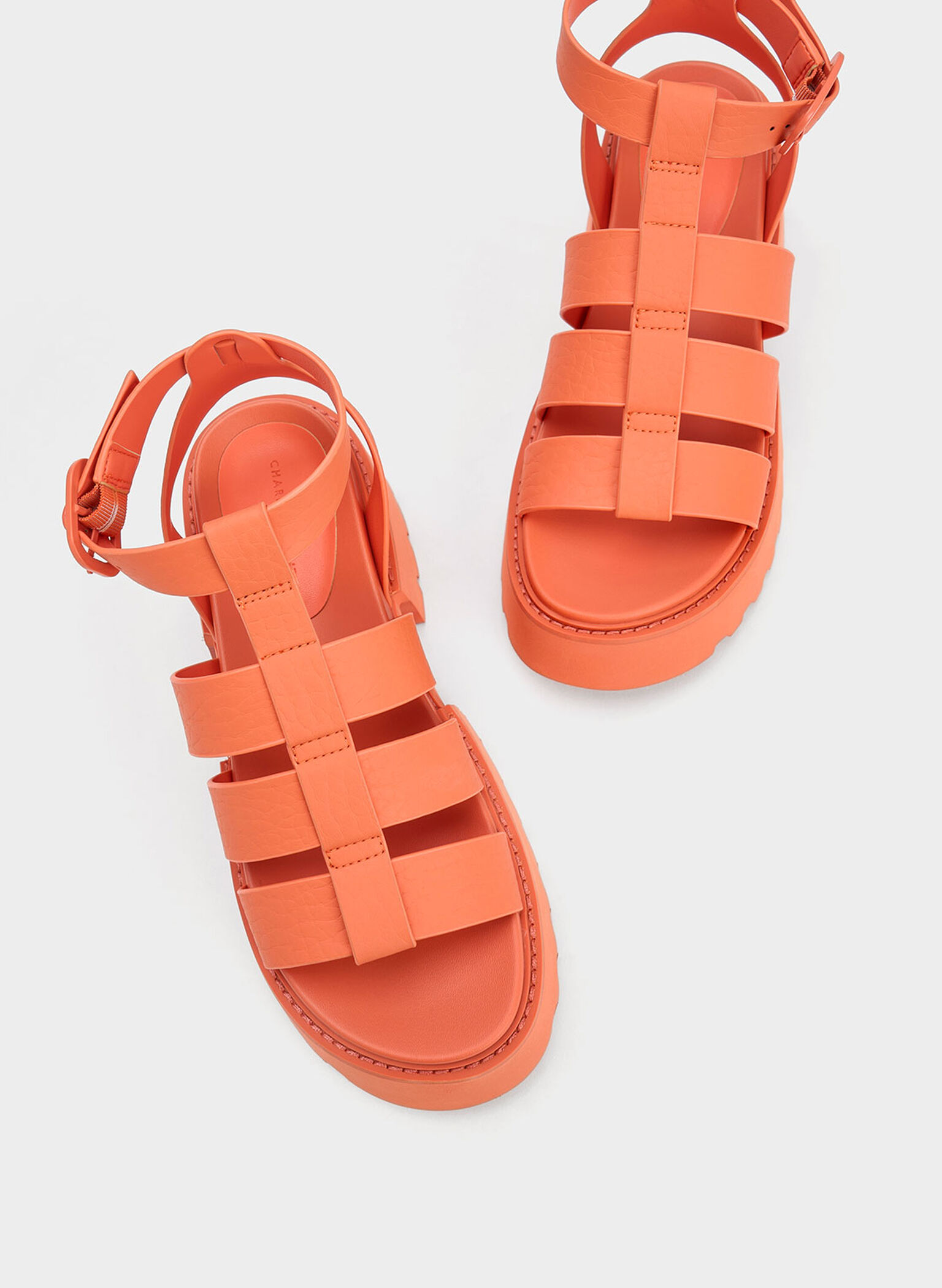 Nadine Gladiator Platform Sandals, Orange, hi-res