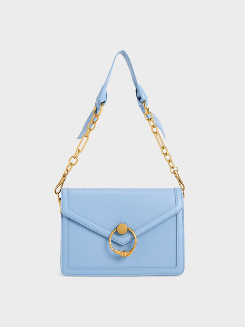 Joelle Envelope Shoulder Bag, Light Blue, hi-res