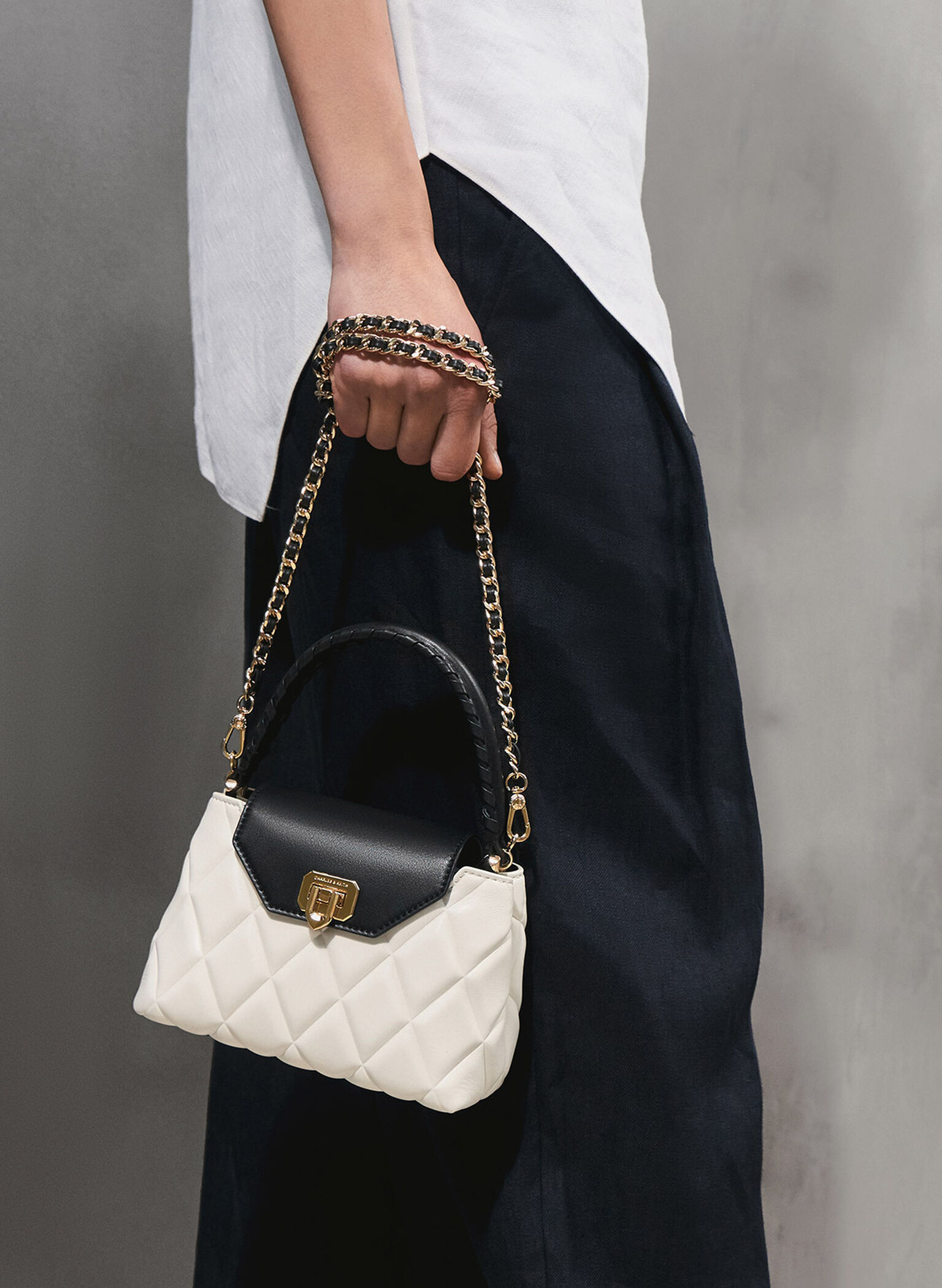 Arwen Quilted Braided-Strap Top Handle Bag, Multi, hi-res