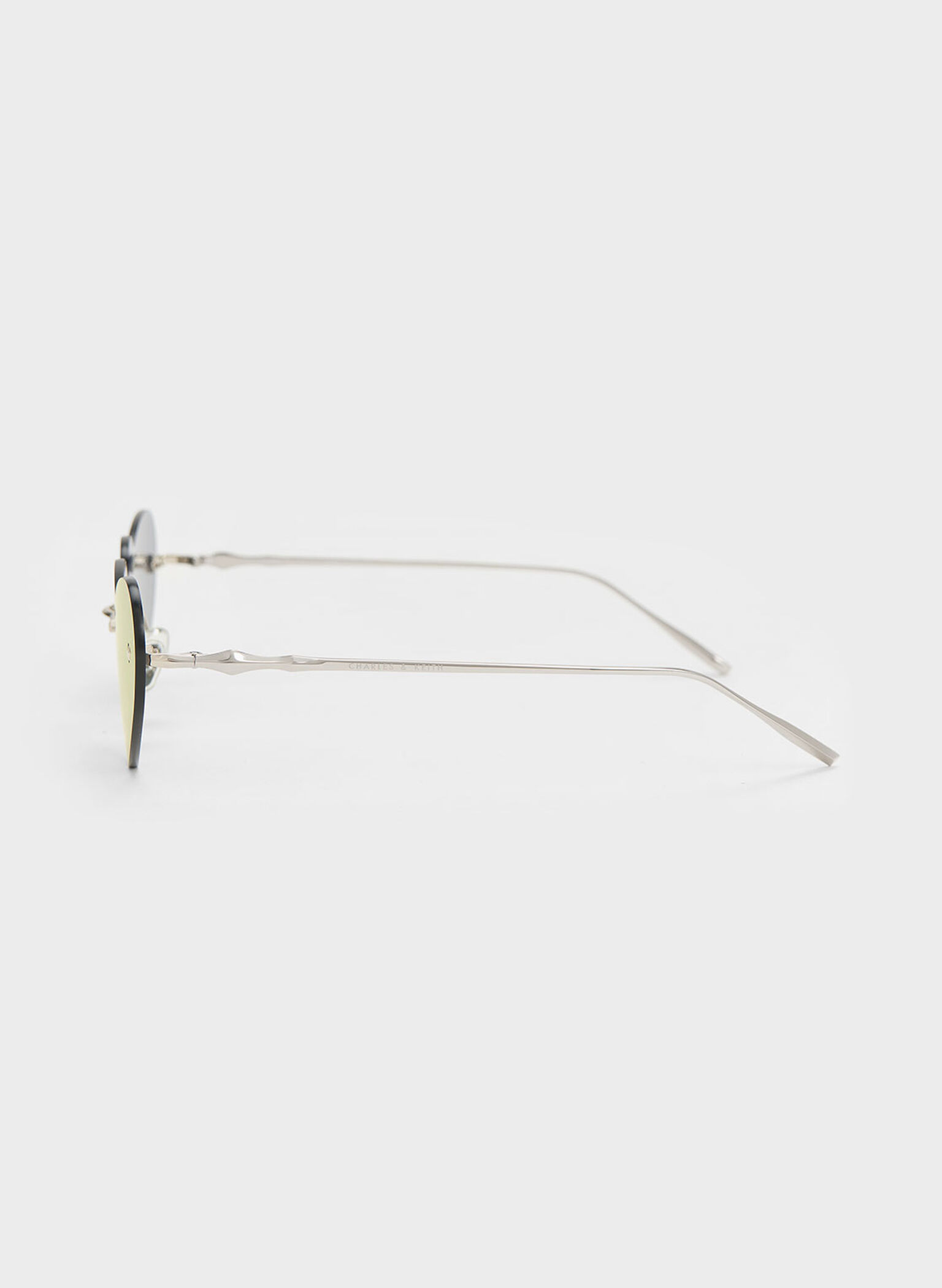 Heart-Shaped Cat-Eye Sunglasses, Silver, hi-res