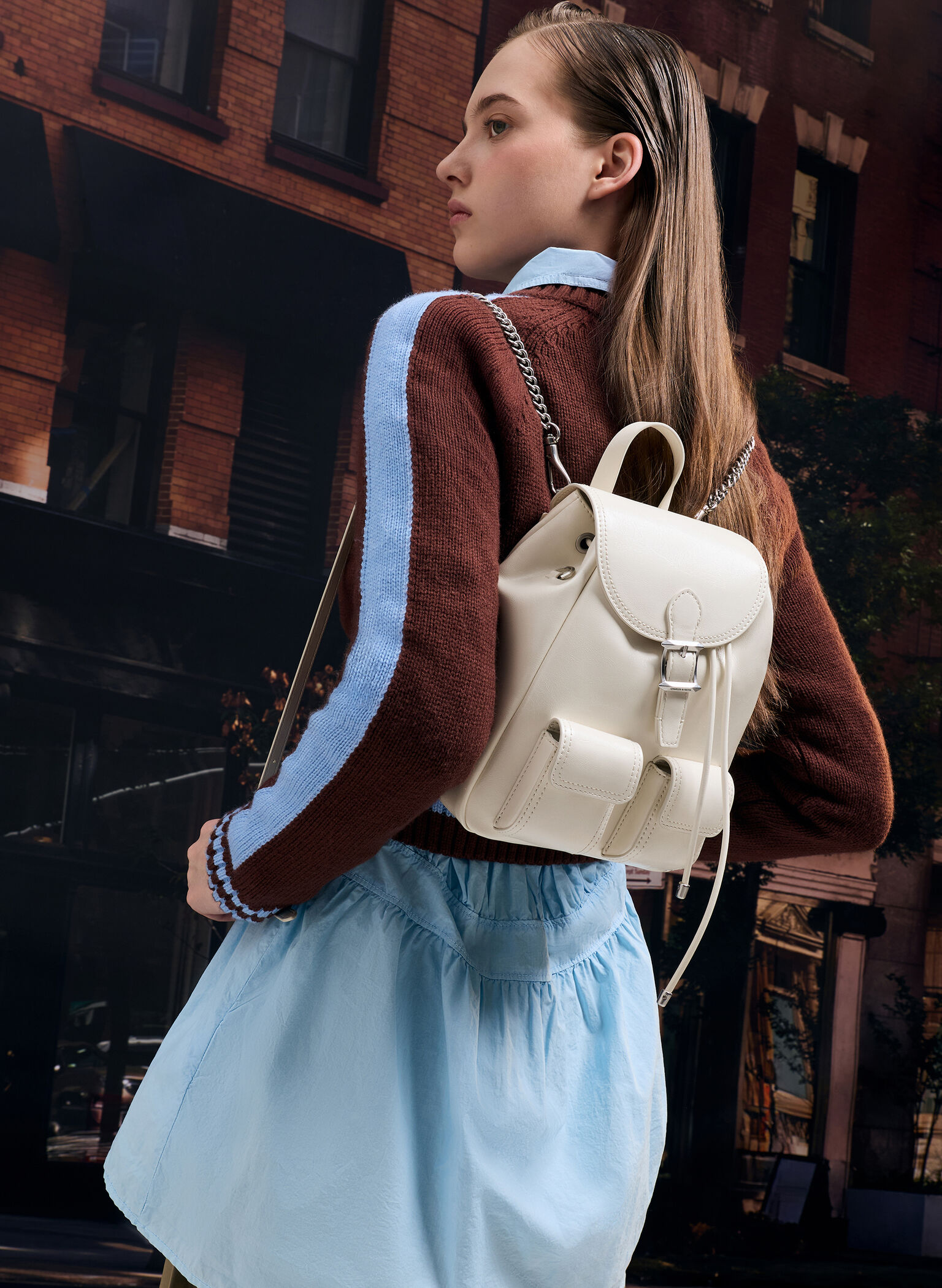 Bryna Backpack, Cream, hi-res