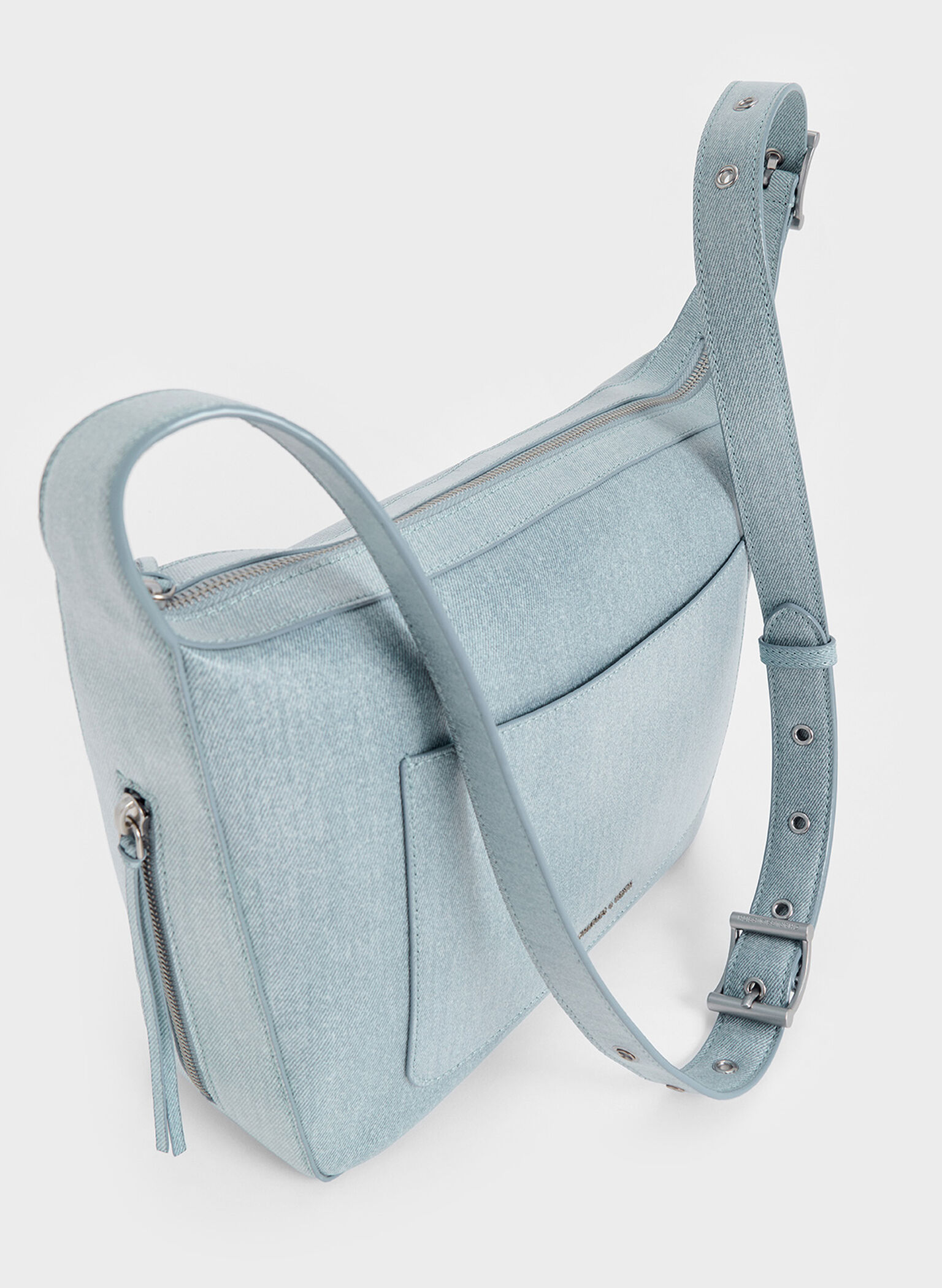 Xylia Denim Hobo Bag, Denim Blue, hi-res
