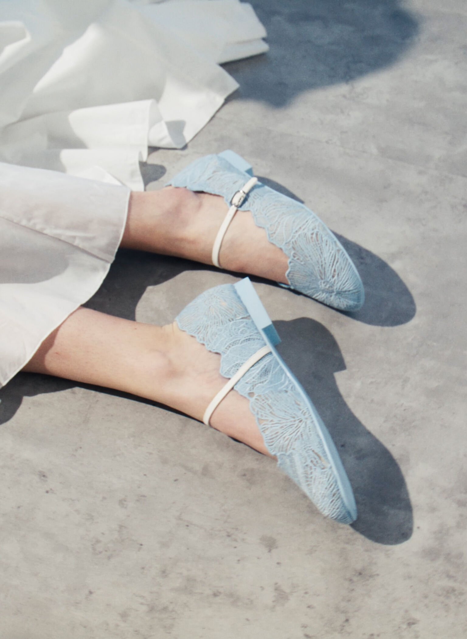 Meja Floral Mary Jane Flats, Blue, hi-res