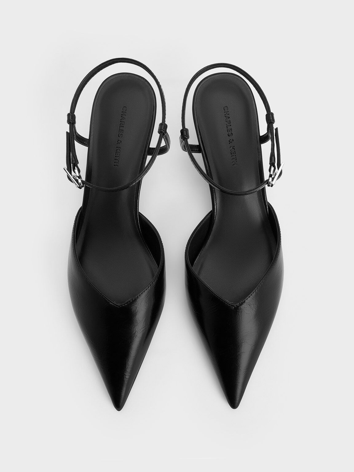 Charles and keith black pumps top