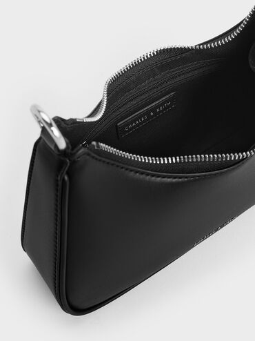 Lane Lock & Key Chain Handle Trapeze Bag, Noir, hi-res