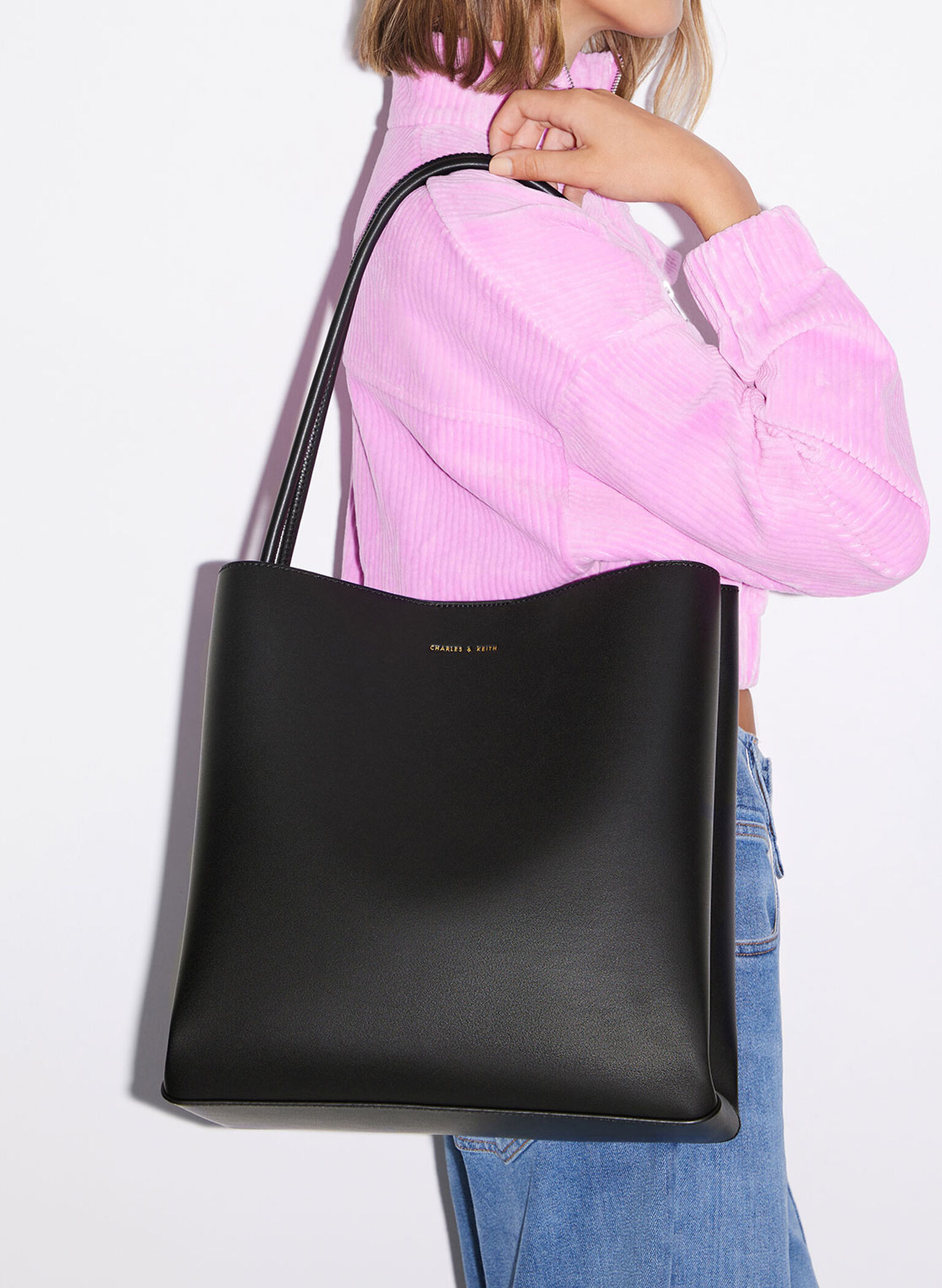 Leia Tote Bag, Black, hi-res