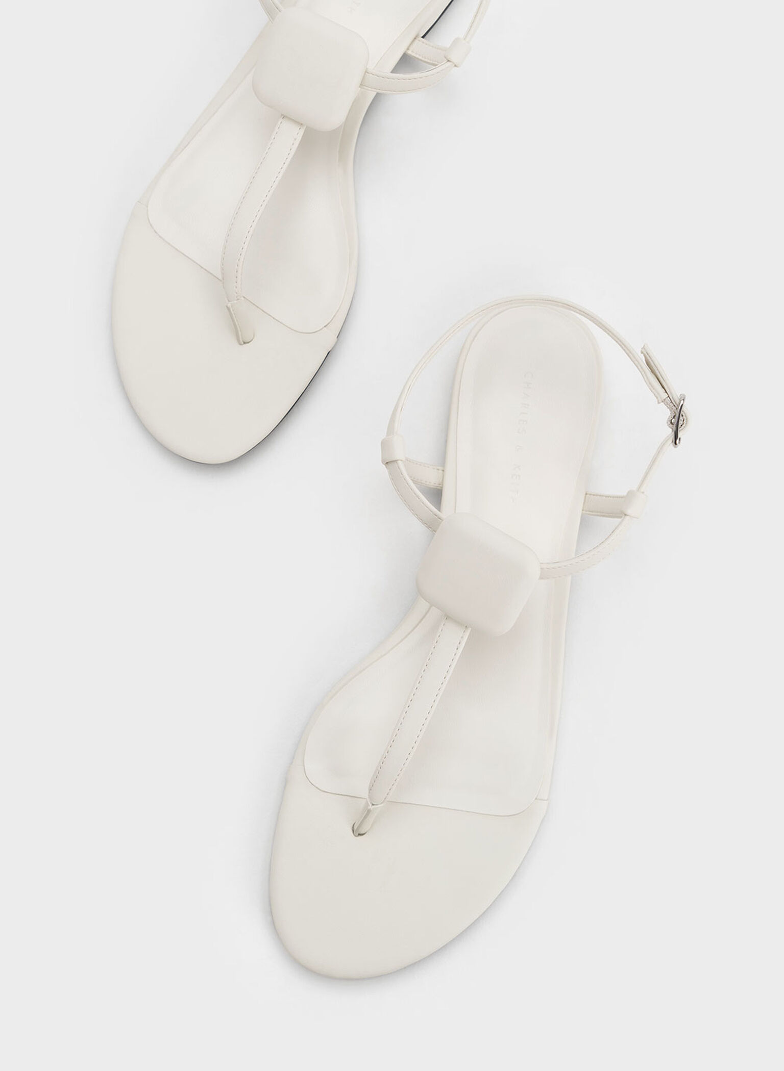 Koa Thong Sandals, White, hi-res