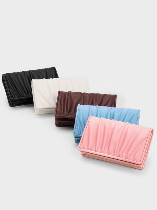 Aldora Ruched Card Holder, Light Pink, hi-res
