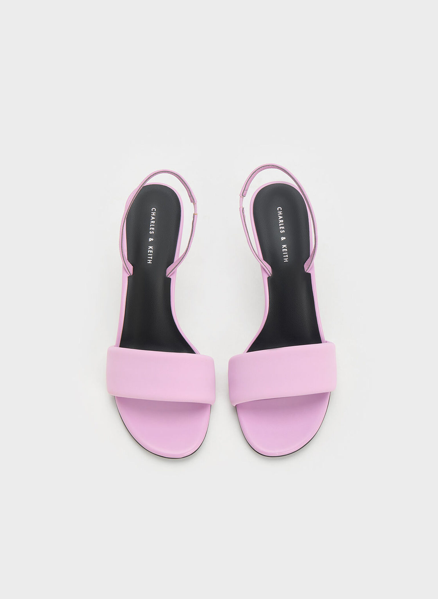 Padded Strap Slingback Pumps, Lilac, hi-res
