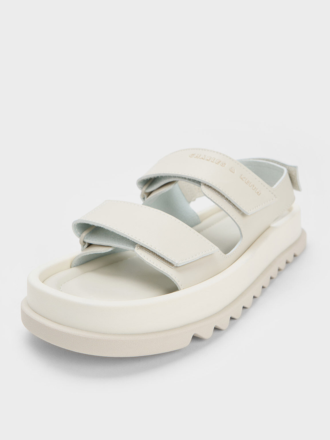 White Buckled Sports Sandals CHARLES KEITH UK