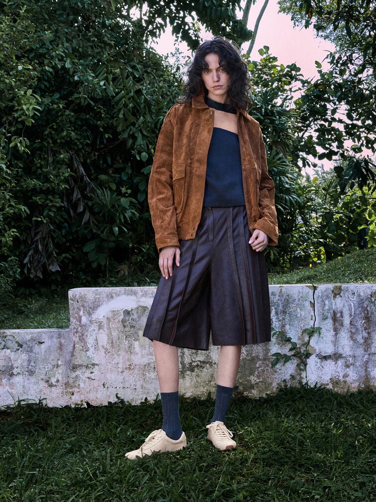 Jace Leather Sneakers, Chalk, hi-res