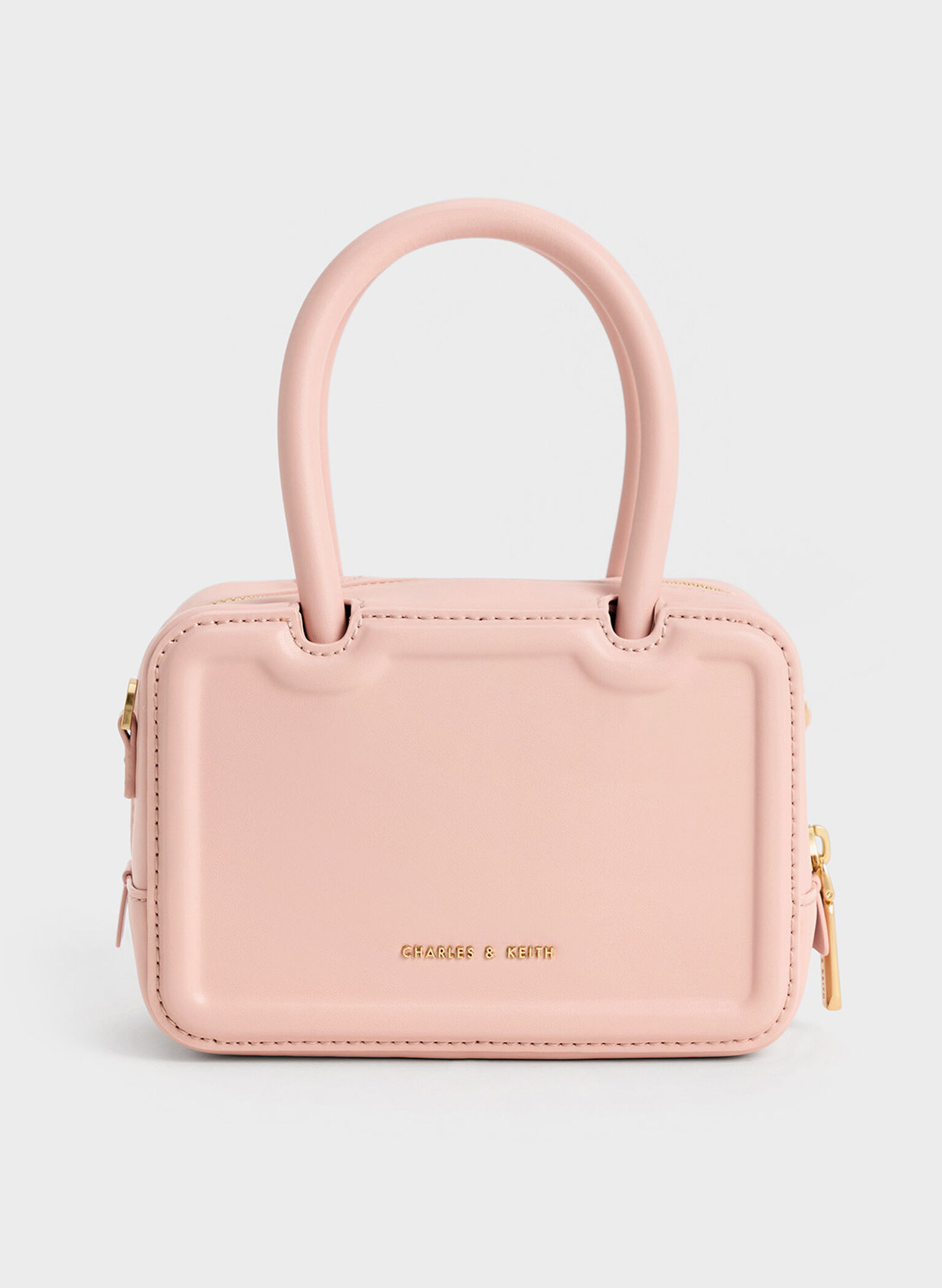 Perline Elongated Top Handle Bag, Pink, hi-res