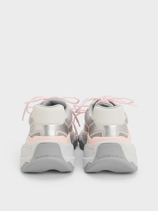 Gaskell Mesh Chunky Sneakers, Light Pink, hi-res