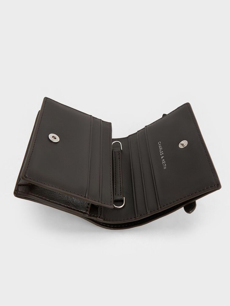 Sloane Chain-Handle Wallet, Dark Brown, hi-res