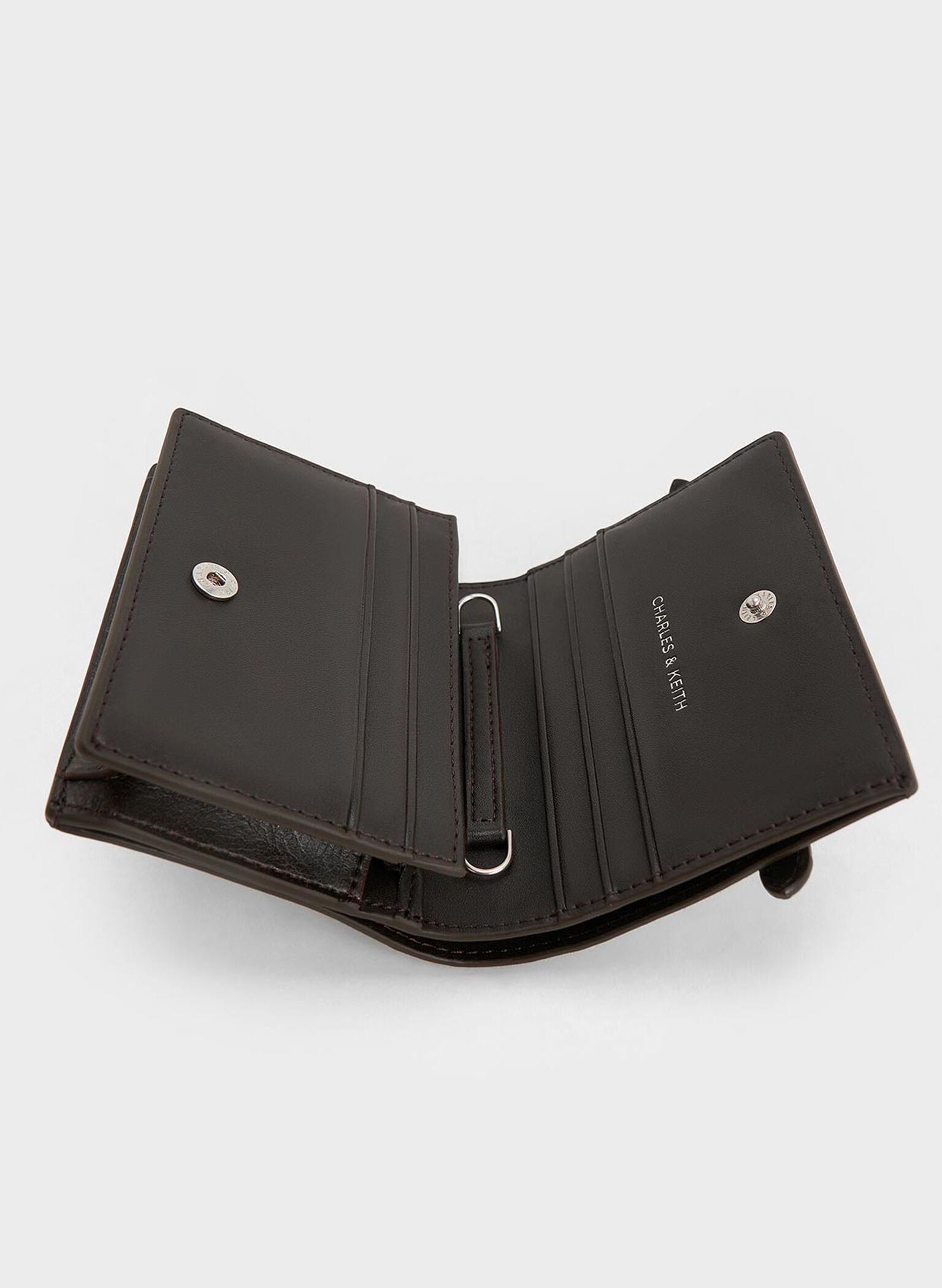 Sloane Chain-Handle Wallet, Dark Brown, hi-res