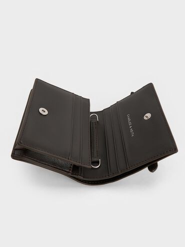 Sloane Chain-Handle Wallet, Dark Brown, hi-res