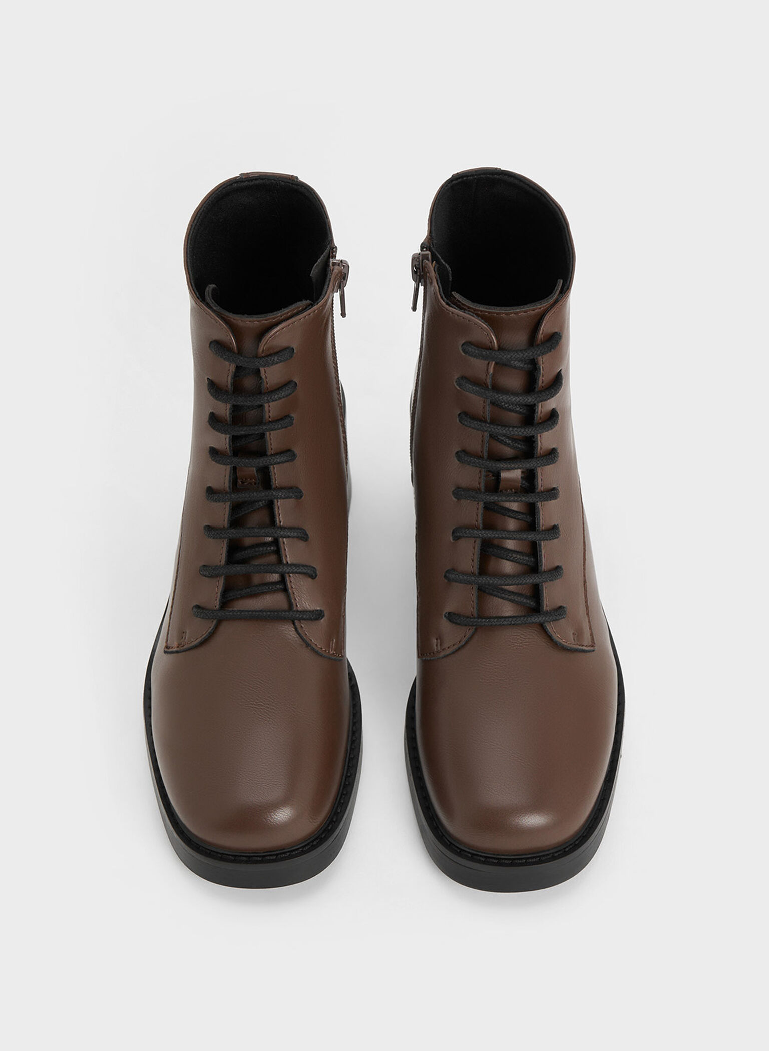 Hester Block Heel Ankle Boots, Dark Brown, hi-res