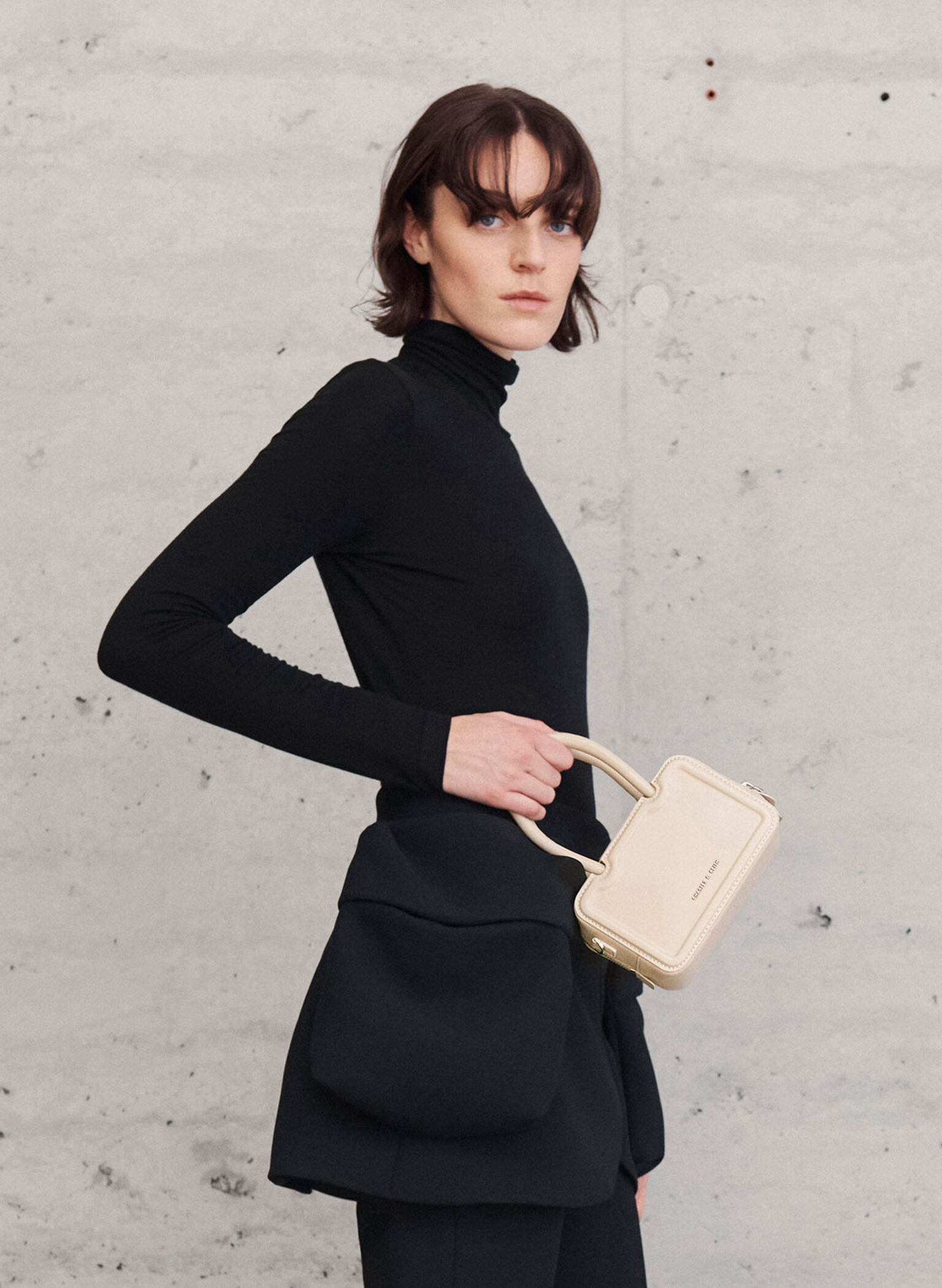 Perline Elongated Top Handle Bag, Oat, hi-res