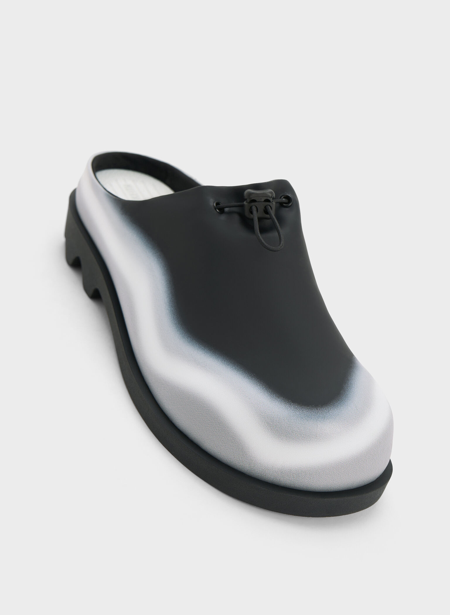 Gradient Wave Slip-On Mules, Black, hi-res