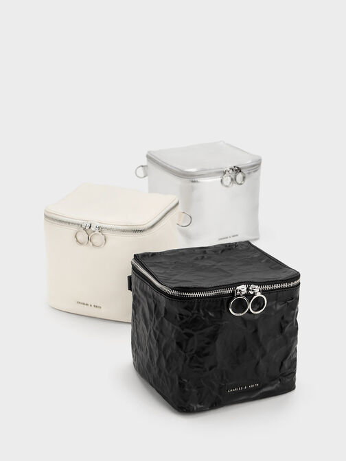 Cyrus Boxy Chain-Handle Bag, Noir, hi-res
