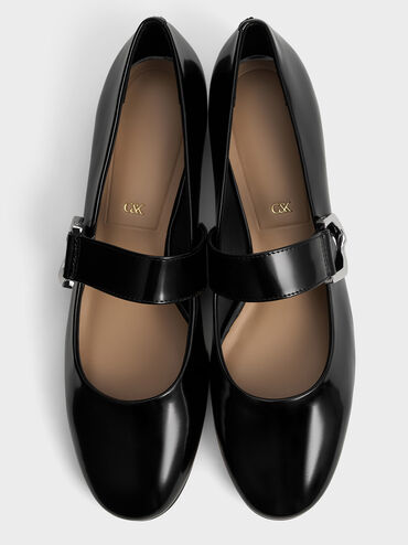 Gabine Leather Mary Janes, Black Box, hi-res