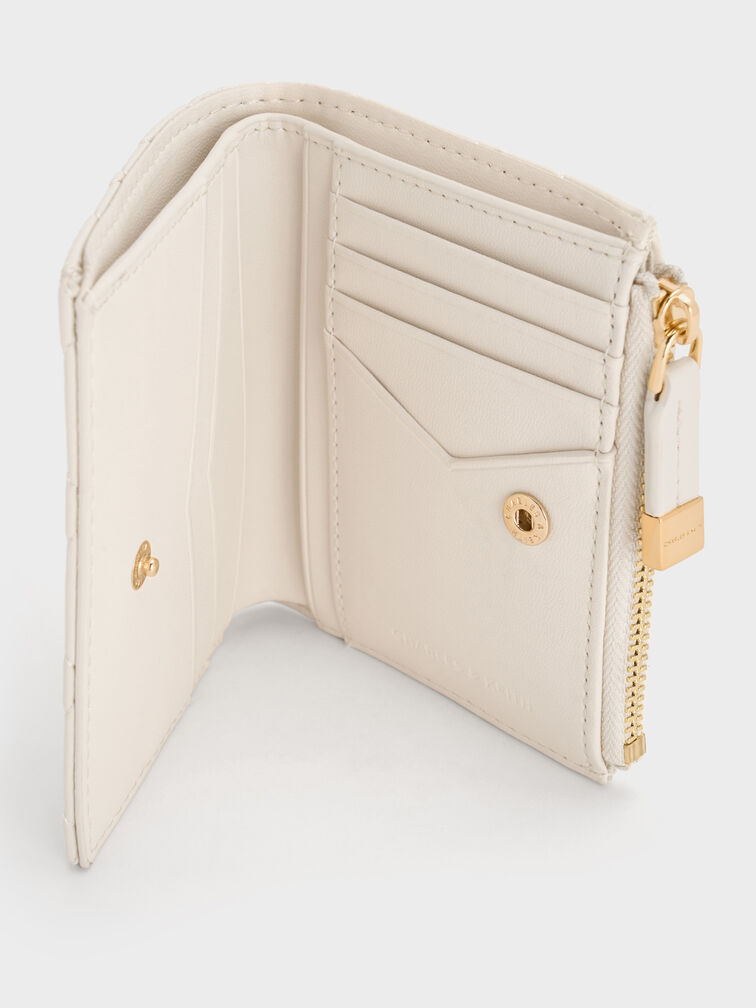 Duo Quilted Small Wallet, Cream, hi-res