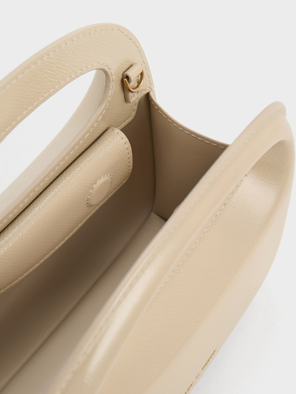 Mini top bag beige