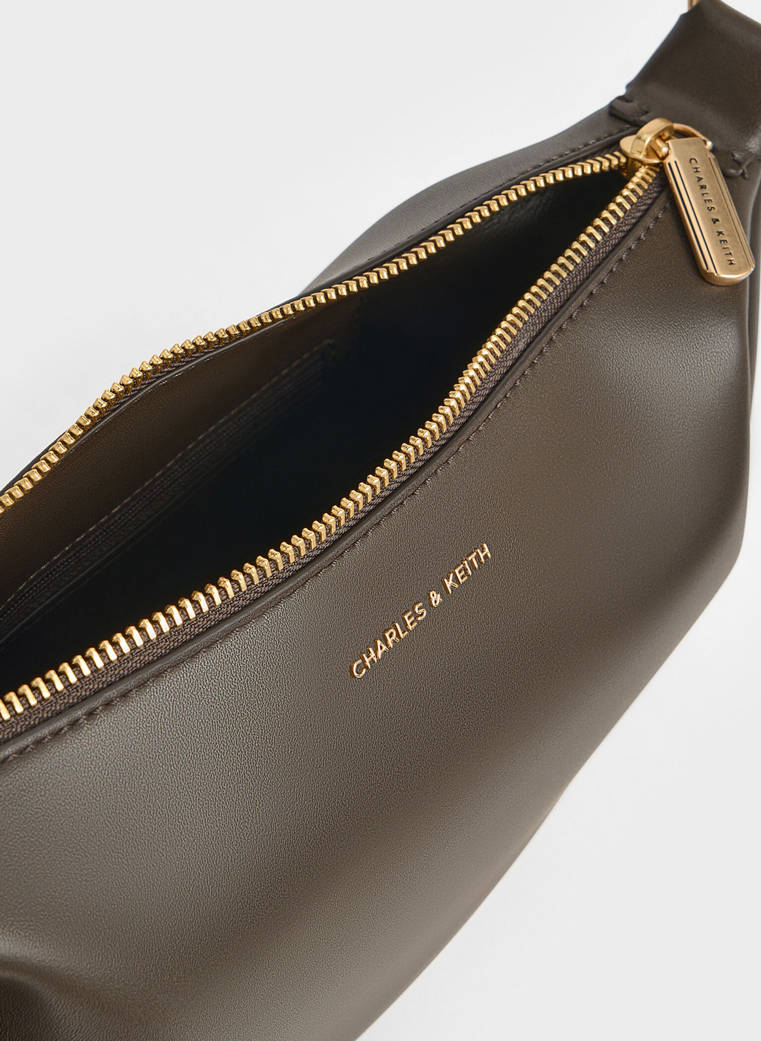 Calla Half-Moon Bag, Dark Moss, hi-res