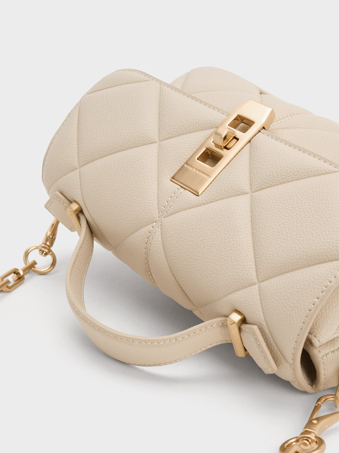 Beige quilted clearance bag