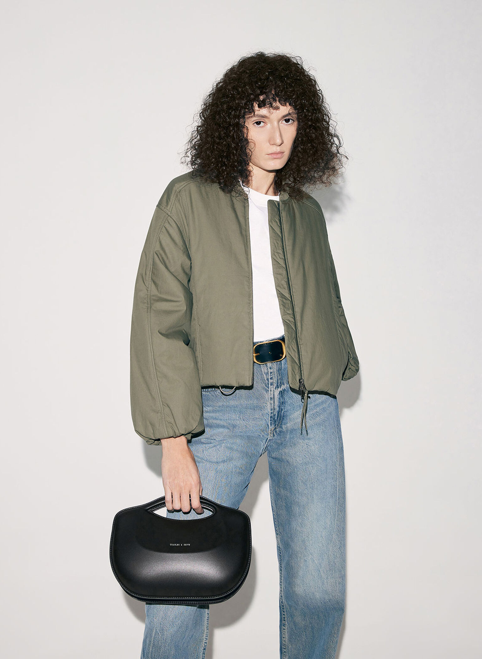 Cocoon Curved Handle Bag, Noir, hi-res