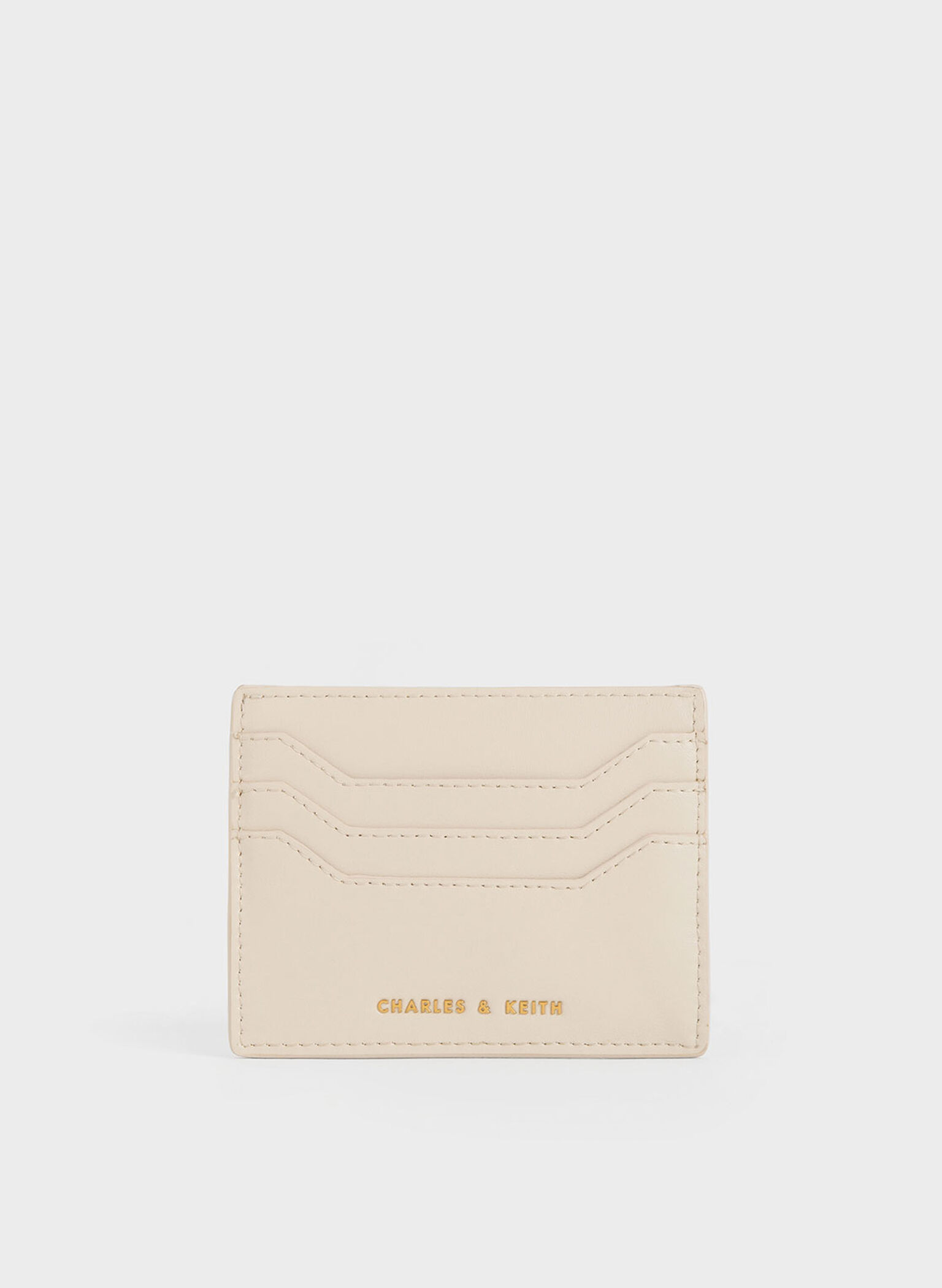 Geometric Multi-Slot Card Holder, Cream, hi-res