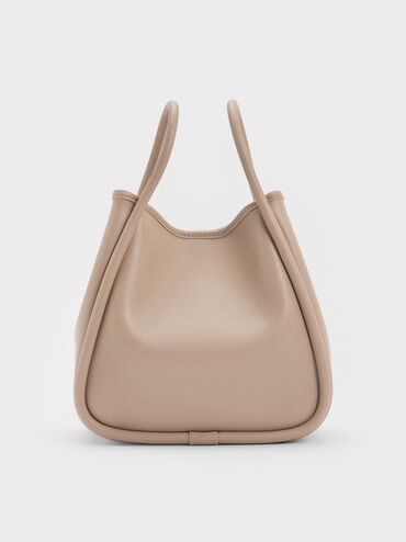 Mini Lyla Tubular Tote Bag, Taupe, hi-res