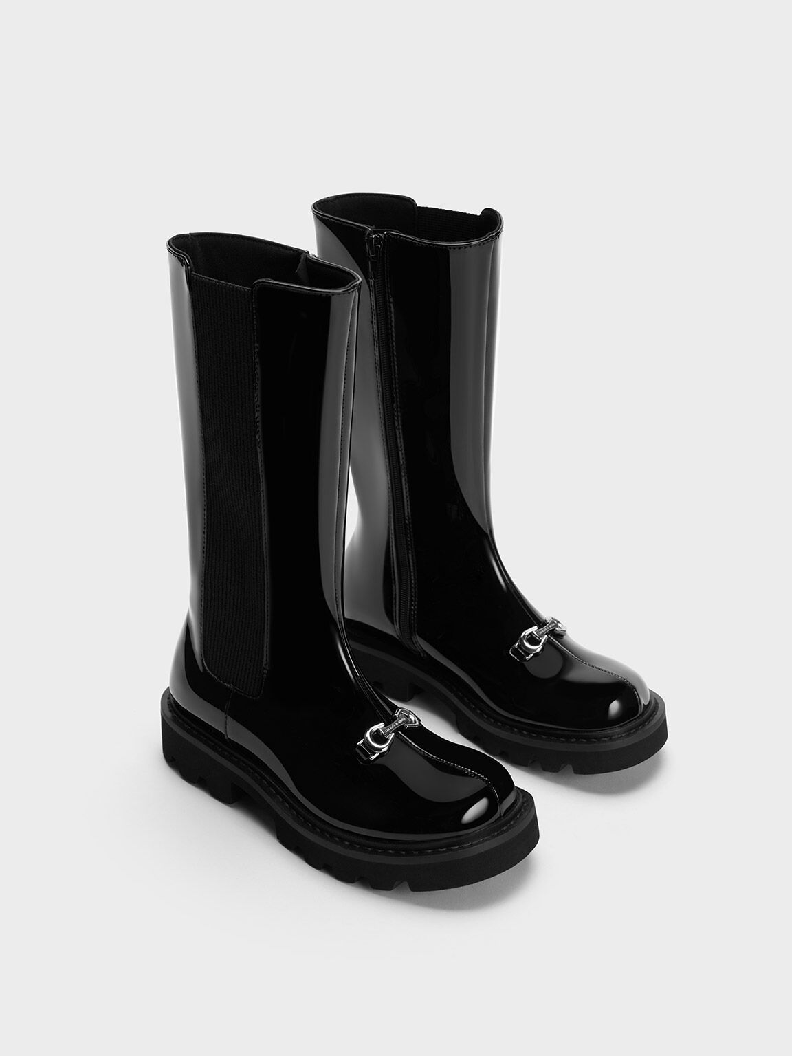 Patent tall boots sale