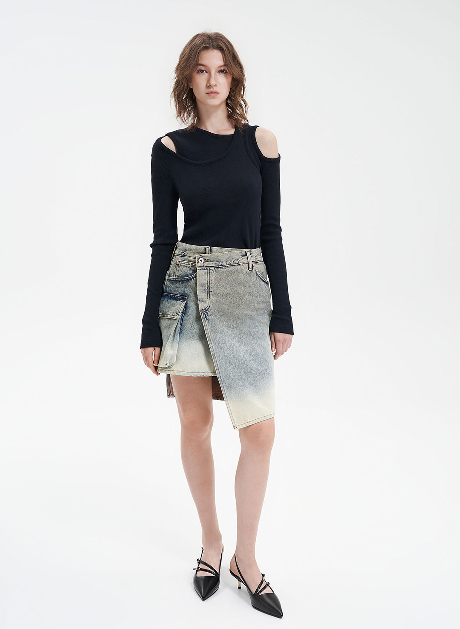 Patent Buckle-Strap Kitten Heel Slingback Pumps, Black Patent, hi-res