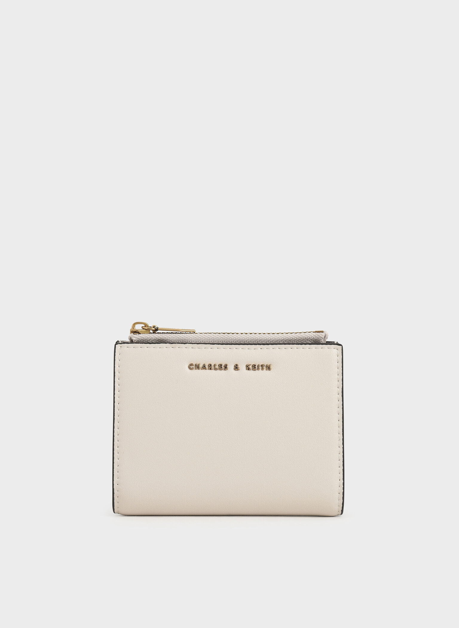 Harmonee Top Zip Small Wallet, Ivory, hi-res