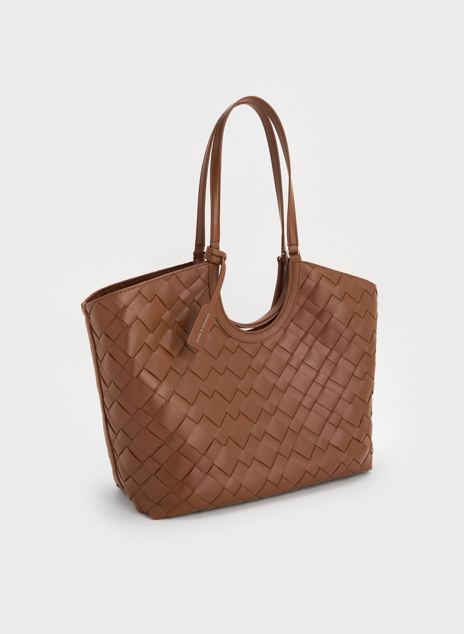 Ivette Woven Tote Bag, Chocolate, hi-res