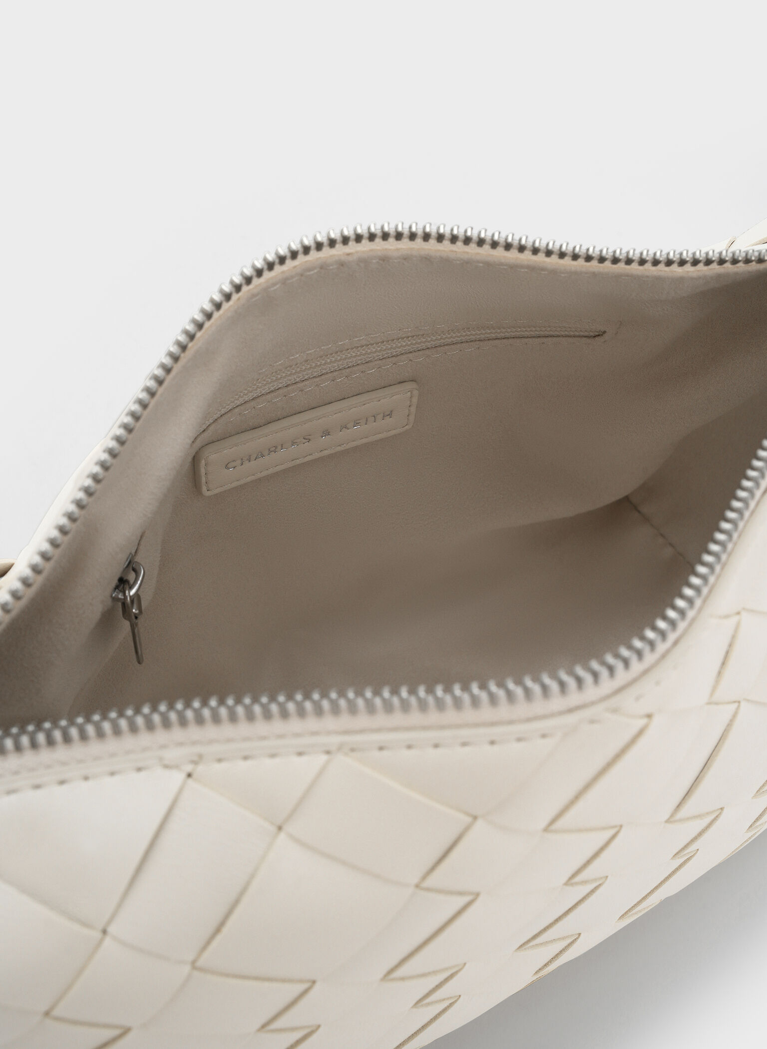 Ivette Woven Shoulder Bag, Cream, hi-res