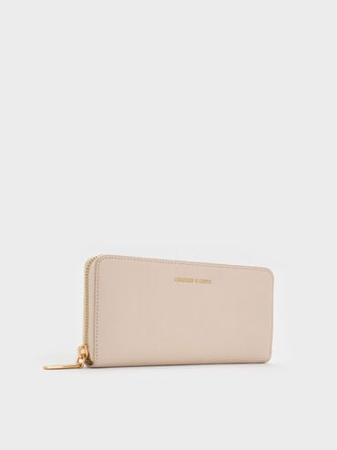 Dulcie Zip-Around Long Wallet, Oat, hi-res